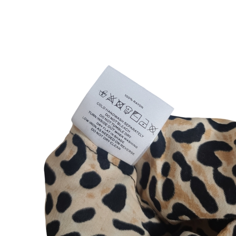 NWT Faithfull The Brand Noemie Rayon Crepe Animal Print Midi Sleeveless Dress S - Picture 10 of 10